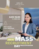 MELIÁ AUREA NHA TRANG  👉 MASS RECRUITMENT DAY | 13.06.2026  🌟 CƠ HỘI GIA NHẬP ĐỘI NGŨ TIỀN KHAI TRƯƠNG 🌟