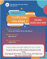 TUYỂN SINH VĂN BẰNG 2 NGÀNH NGÔN NGỮ ANH