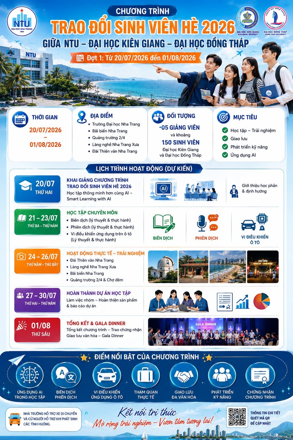 TRIỂN KHAI CHƯƠNG TRÌNH TRAO ĐỔI SINH VIÊN HÈ 2026 TẠI TRƯỜNG ĐẠI HỌC NHA TRANG