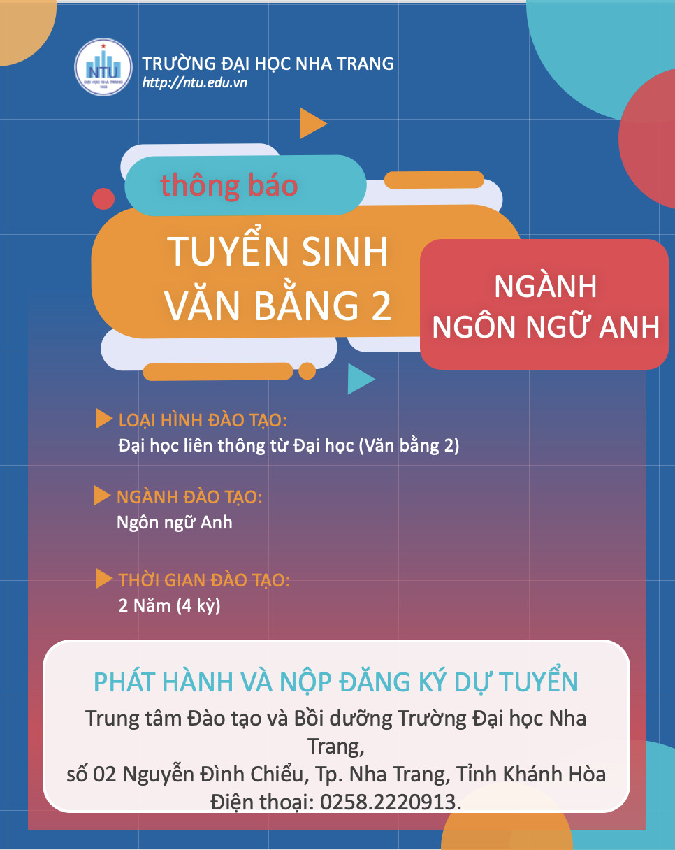 TUYỂN SINH VĂN BẰNG 2 NGÀNH NGÔN NGỮ ANH