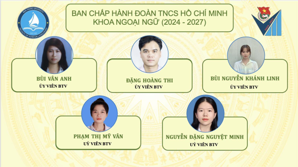 RA MẮT BAN CHẤP HÀNH ĐOÀN KHOA NGOẠI NGỮ NHIỆM KỲ 2024 - 2027