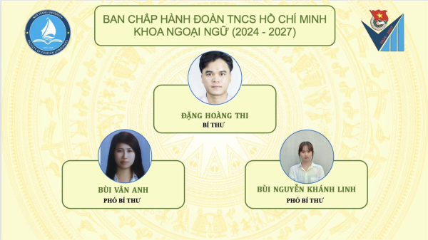 RA MẮT BAN CHẤP HÀNH ĐOÀN KHOA NGOẠI NGỮ NHIỆM KỲ 2024 - 2027